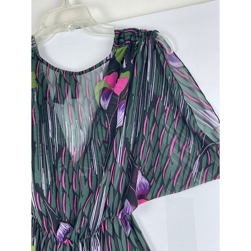 Bison Bisou womens casual sheer top medium NEW